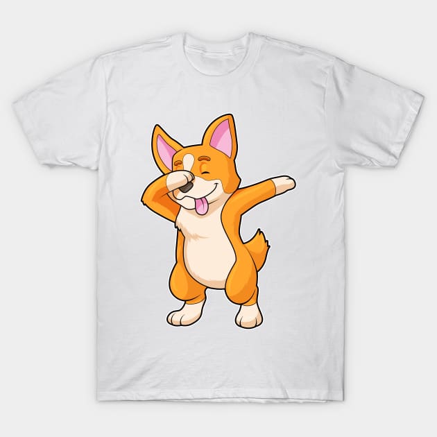 Welsh Corgi at Hip Hop Dance Dab T-Shirt by Markus Schnabel